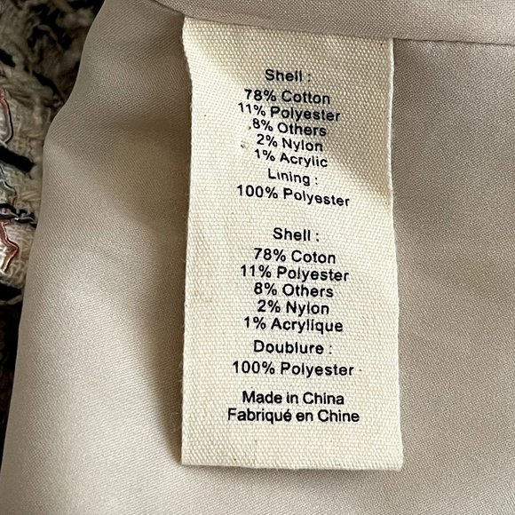 L'AGENCE Kenzie Double Breasted Tweed Blazer in Ivory Multi - Picture 9 of 12